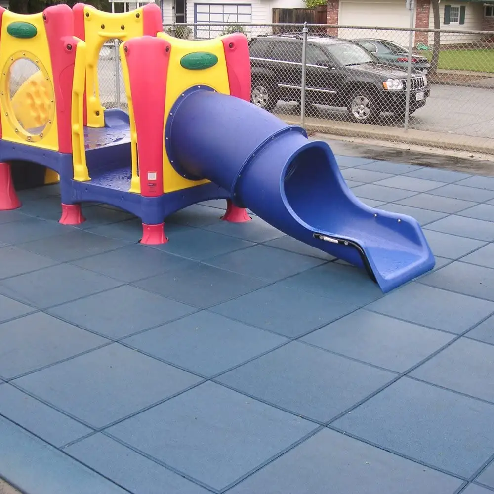 Rubber Flooring Mats Heavy Duty Wear Interlocking Tiles