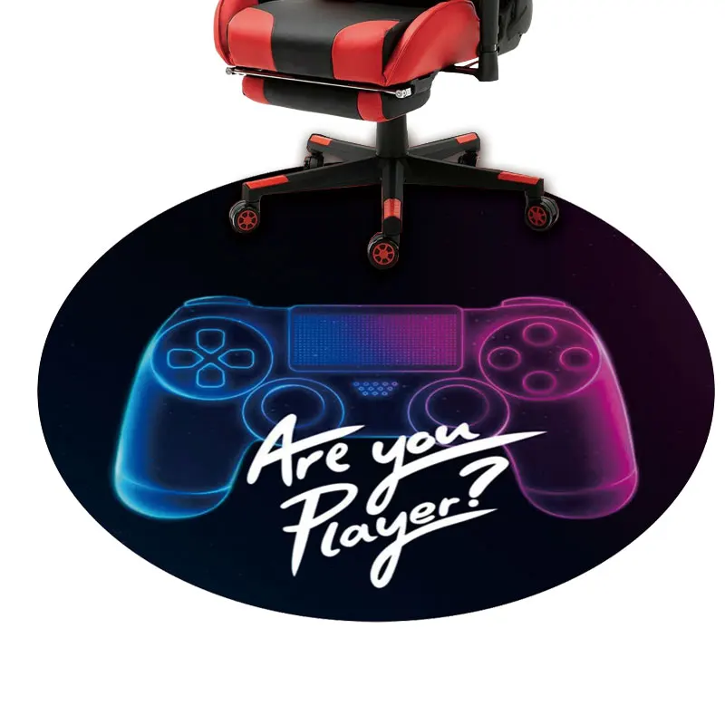 Customized Logo Rectangle Gaming Chair Mat Professional Floor Protector for E-Sports and Office