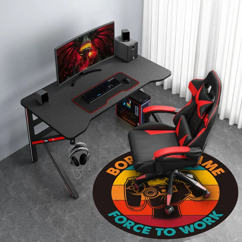 Gaming Chair Mat Computer Soft Glass Mats for Under High Chair