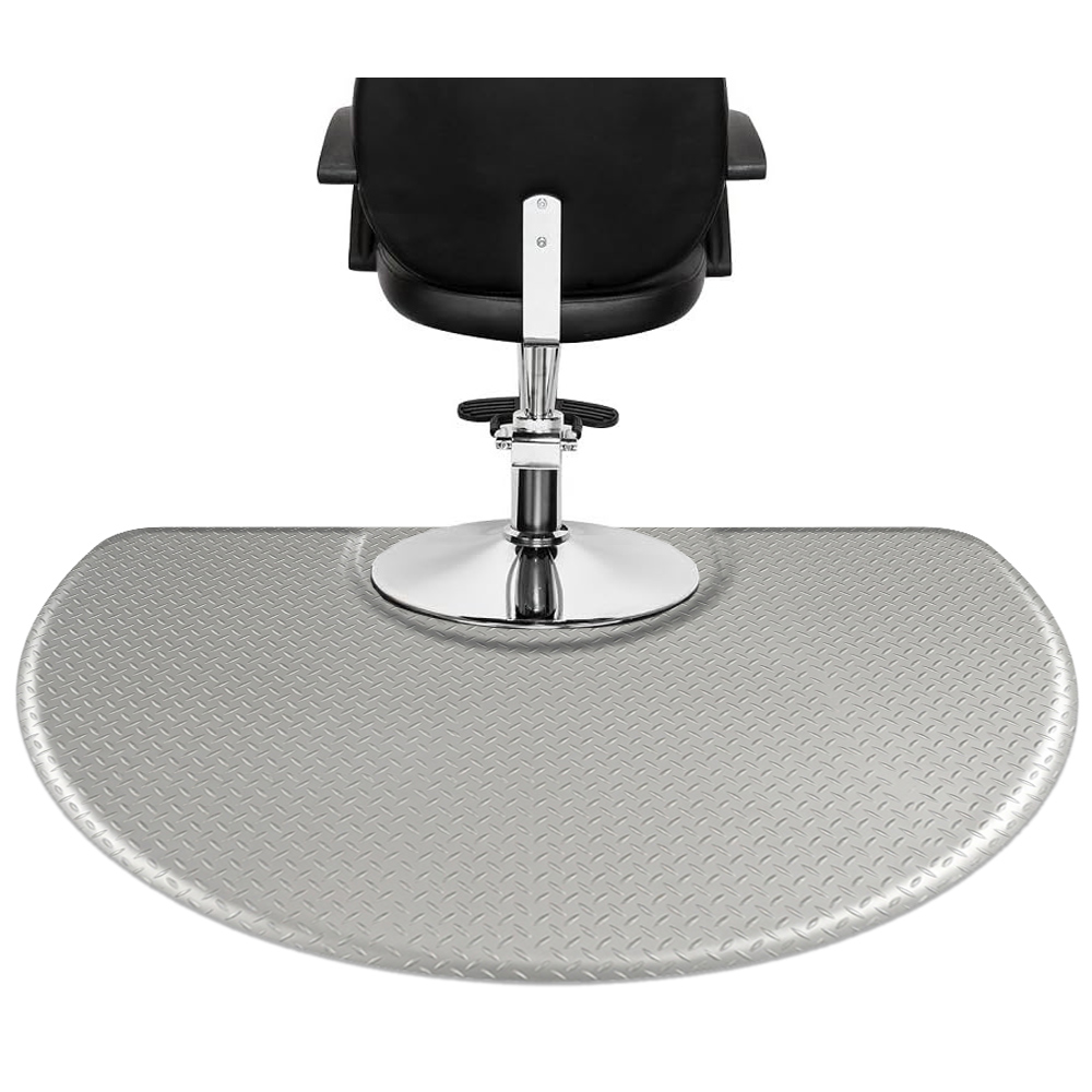 Silver Semi-Circle Anti-Fatigue Floor Mat for Barber Shop