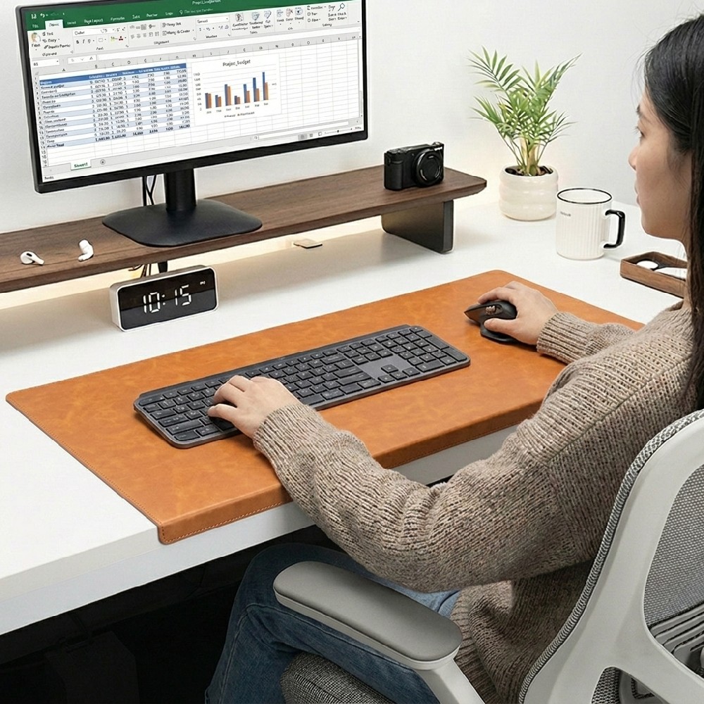Crazy Horse Pattern Leather Desk Mat